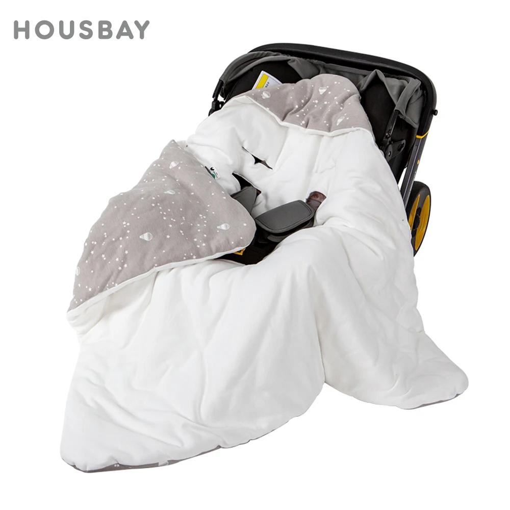 Couverture enveloppante pour bébé nouveau-né avec capuche coupe-vent, utilisable comme siège auto po