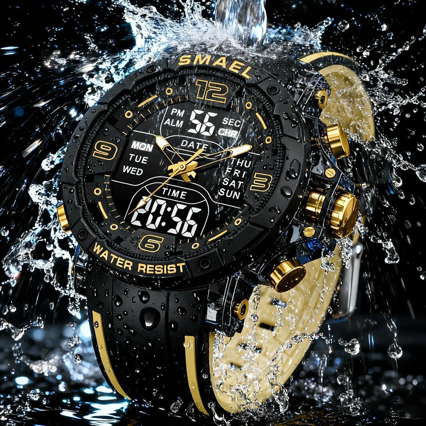 SMAEL marque 8140 étanche livraison directe montre réveil veilleuse jeune mode affaires Quartz Sport
