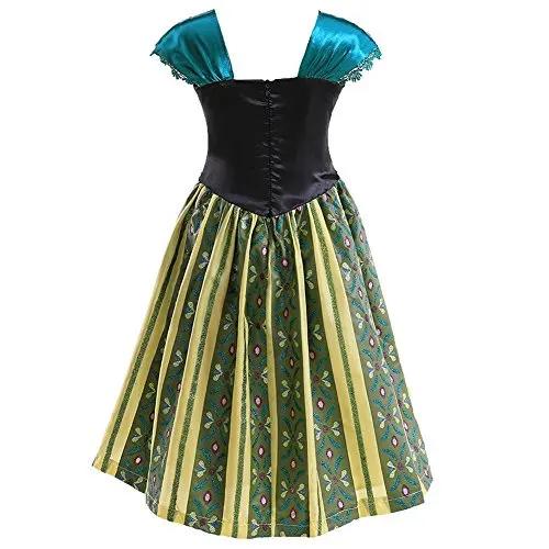 Robe couronnement Anna exquise 2026 tout-petits, robe princesse Reine des Neiges Halloween déguisement Elsa