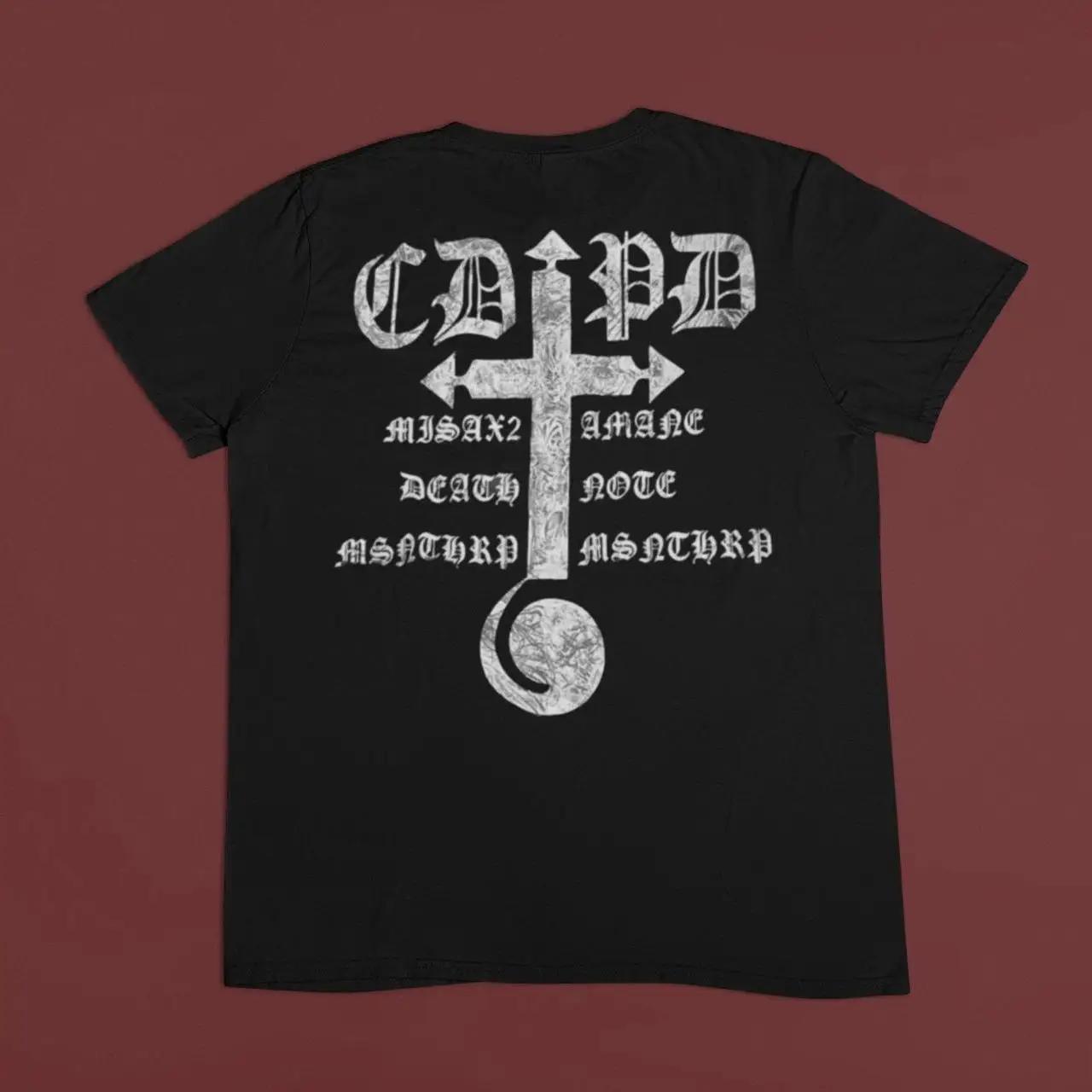 Un incontournable pour les fans d'anime T-shirt gothique avec imprimé tête de mort mystérieux à manc