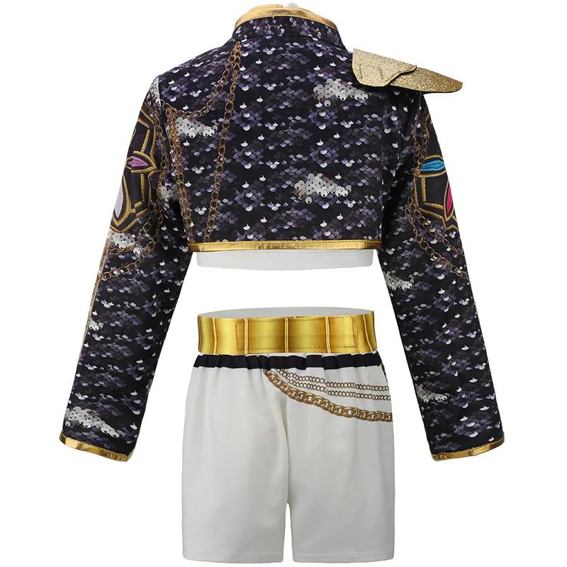 Costume Halloween K-POP chasseuse démoniaque Zoe Cosplay 3 pièces noir - Robe spectacle filles