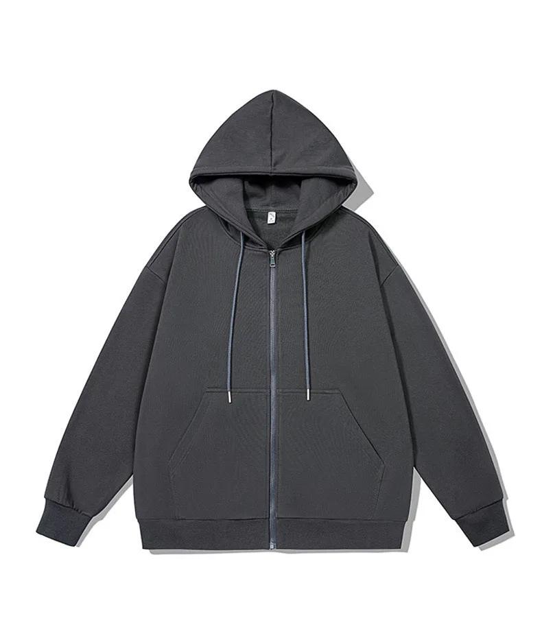 Sweat à capuche à manches longues avec fermeture éclair pour homme, vêtement de sport décontracté, c