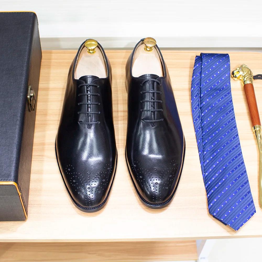 Chaussures provoqué faites à la main en cuir véritable pour hommes, style italien classique, coupe c