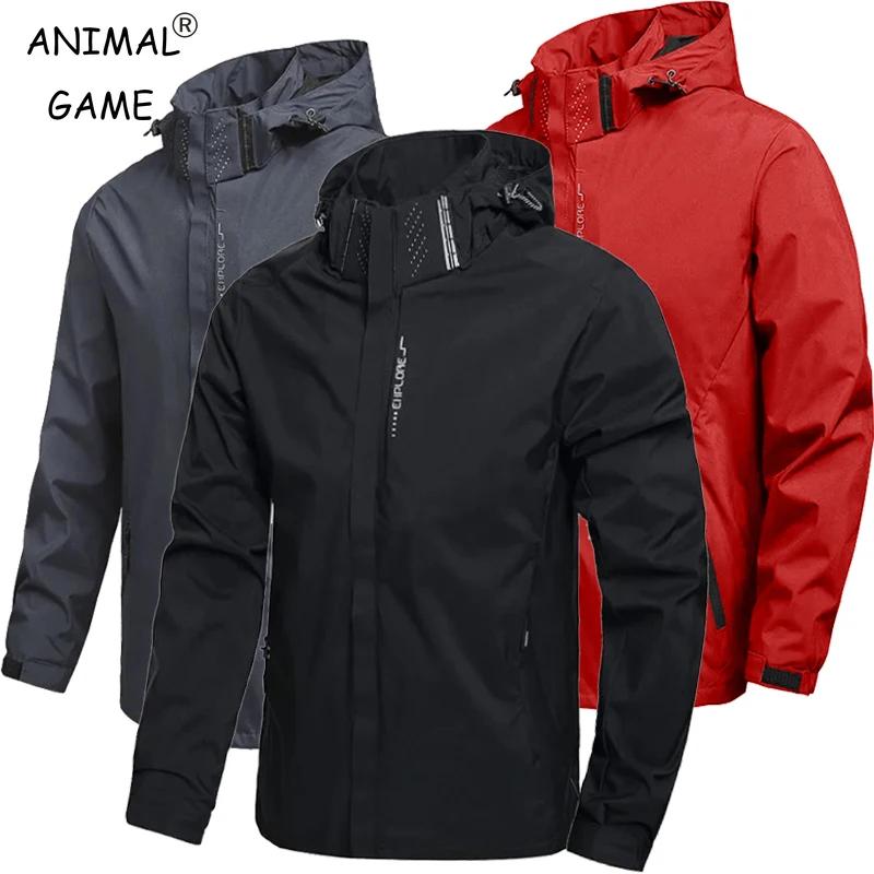 Manteau imperméable imperméable d'extérieur pour hommes imperméable léger avec capuche streetwear ra
