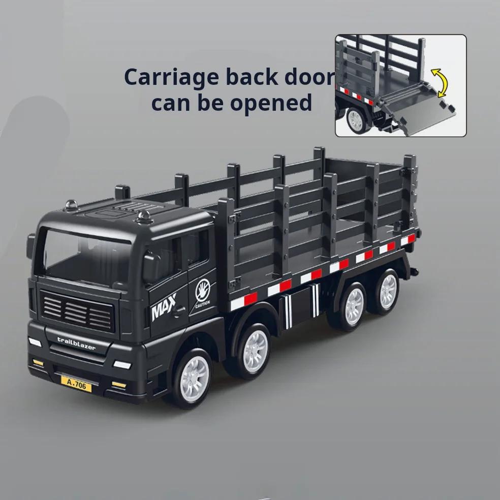 Simulation transporteur conteneur camion véhicule de fret enfants enfants retirer modèle de voiture 