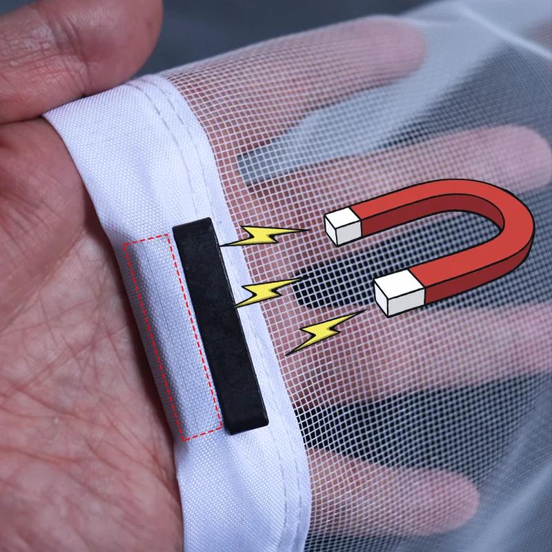 DTGJ-Moustiquaire magnétique pour porte market, moustiquaire blanche, taille personnalisée, insecte 