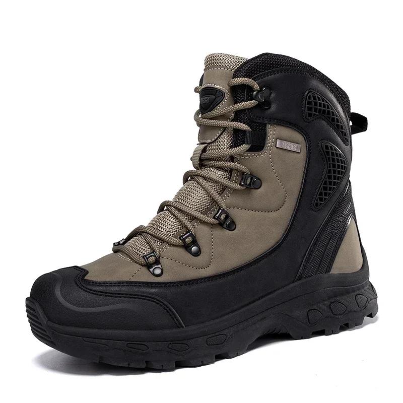 Bottes du désert en cuir pour hommes, respirantes, antidérapantes, imperméables, pour la chasse, la