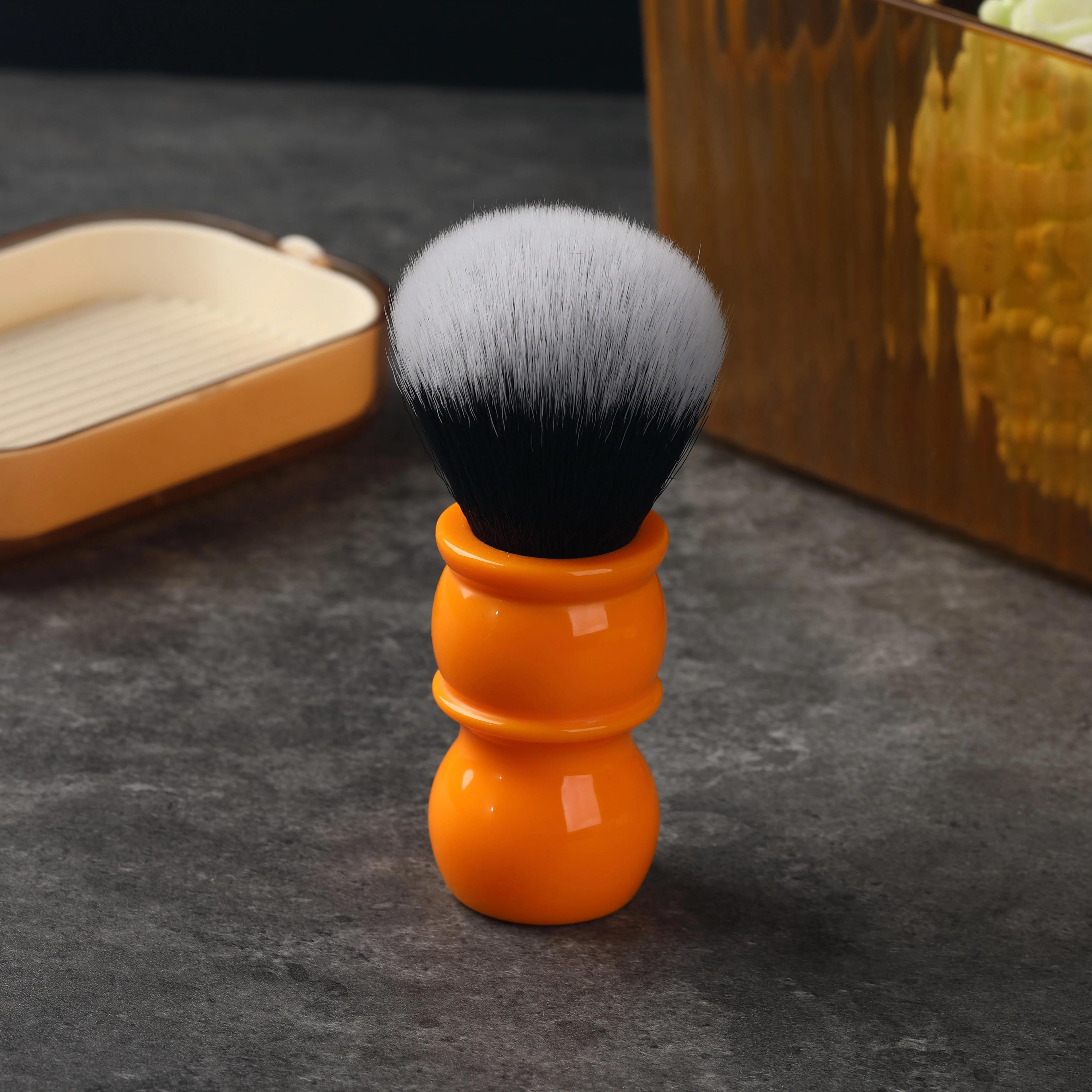 Yaqi – brosses de rasage à poignée Orange, 24mm, cheveux synthétiques doux, bon nœud de smoking