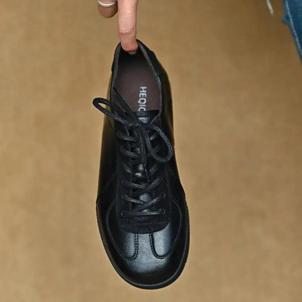 Chaussures d'entraînement allemandes en cuir véritable, ballerines pour femmes, daim rétro, baskets 