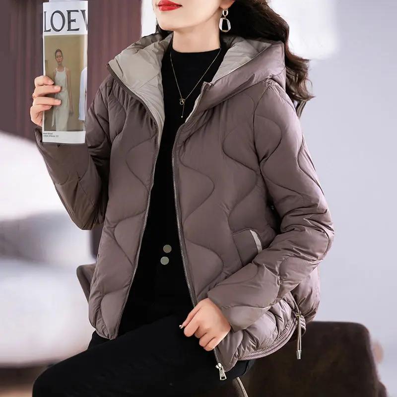 Parkas à capuche pour femmes, Streetwear chaud, Vêtements d'extérieur décontractés pour femmes, Mode
