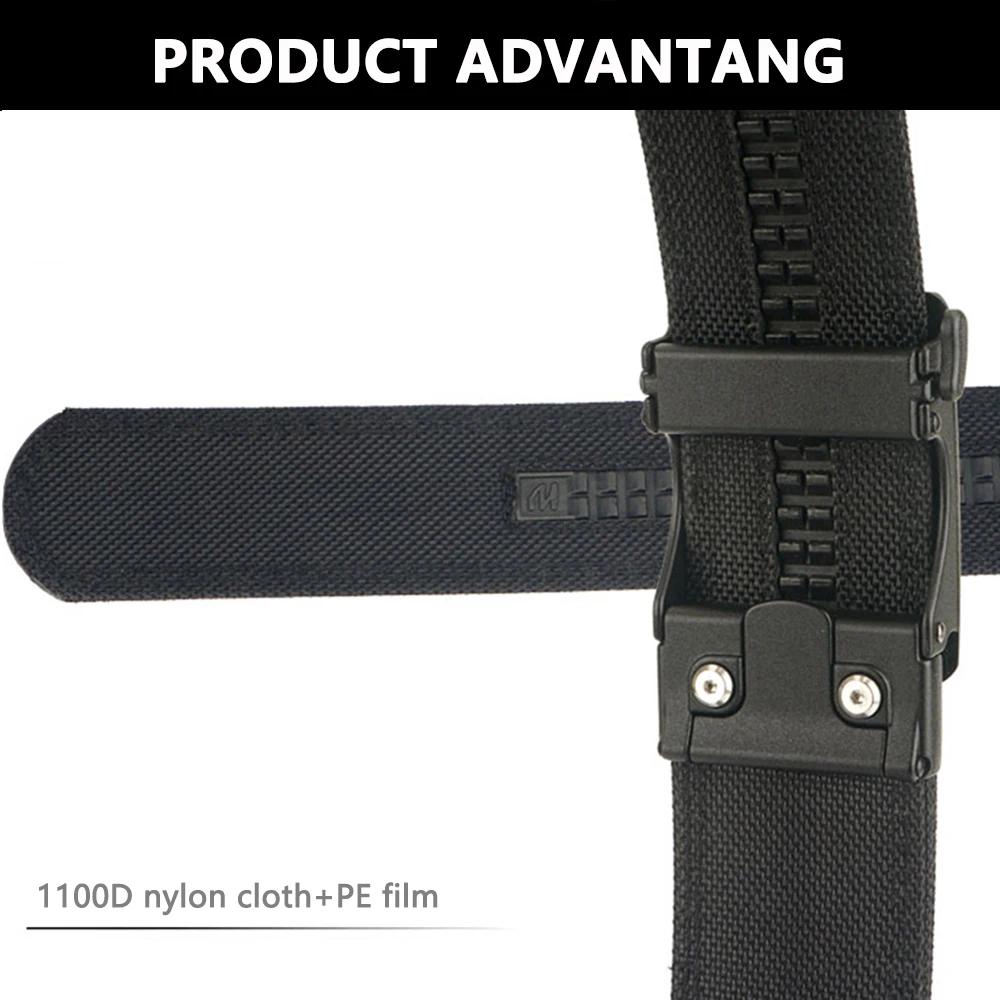 TUSHI 4.3cm ceinture tactique militaire pour hommes boucle automatique en métal épais en Nylon chass