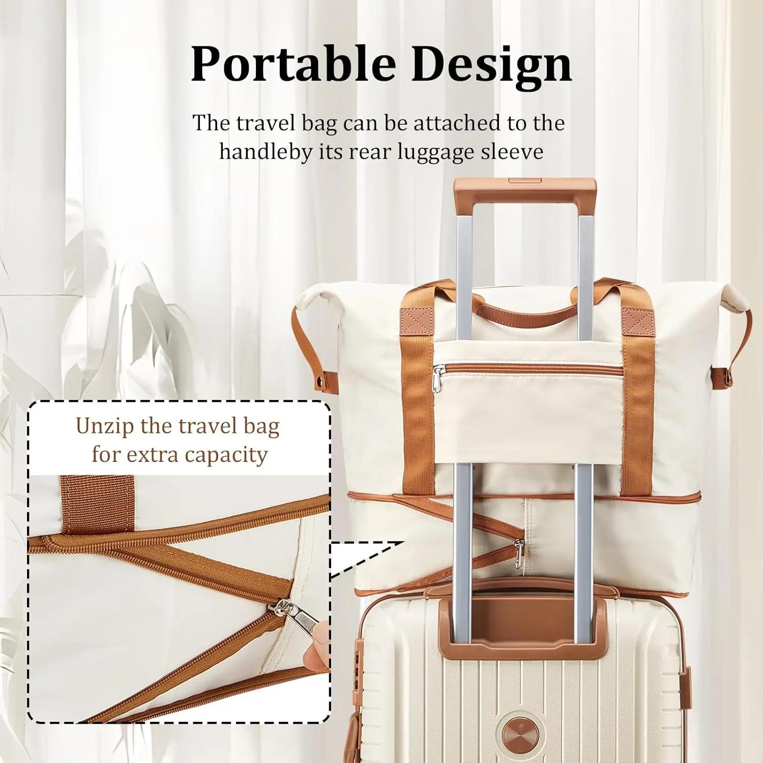 Ensembles de bagages légers et durables à coque rigide en PP, valise de voyage avec sac polochon et 