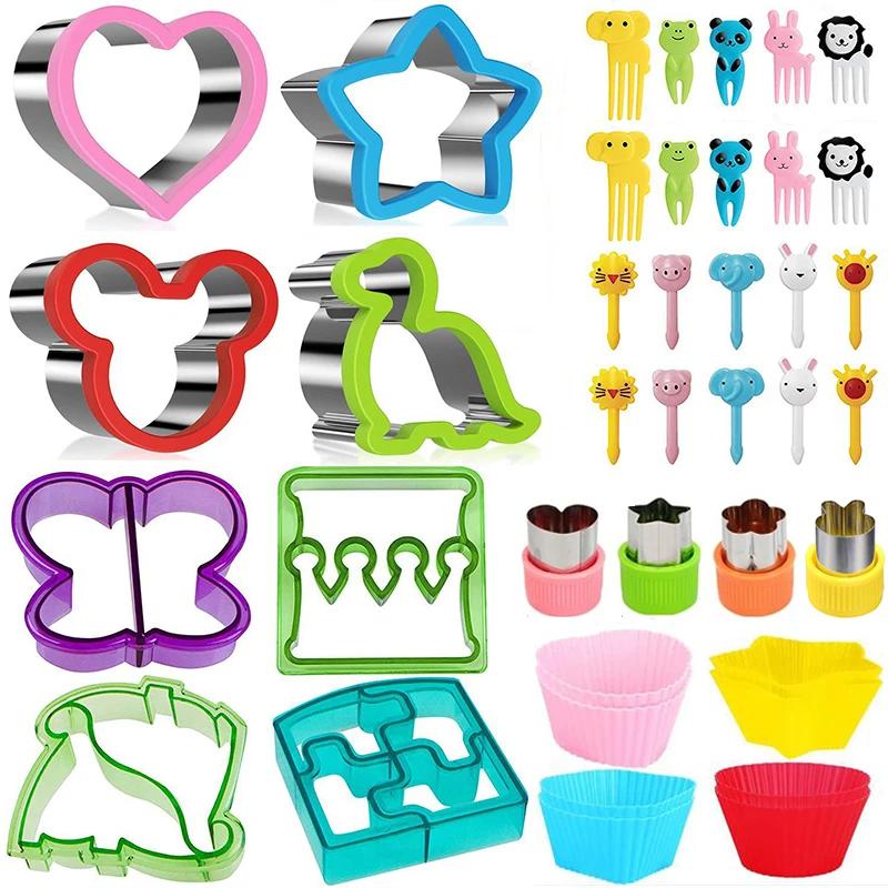 Ensemble de coupe-sandwich pour enfants, moule à pain, biscuits alimentaires, formes de fruits et lé
