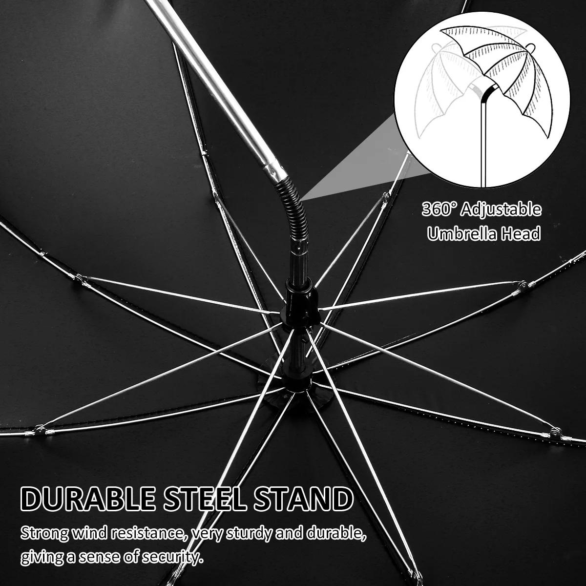 Parapluie universel poussette bébé - Protection UV, soleil et pluie - Parasol réglable 360° étanche