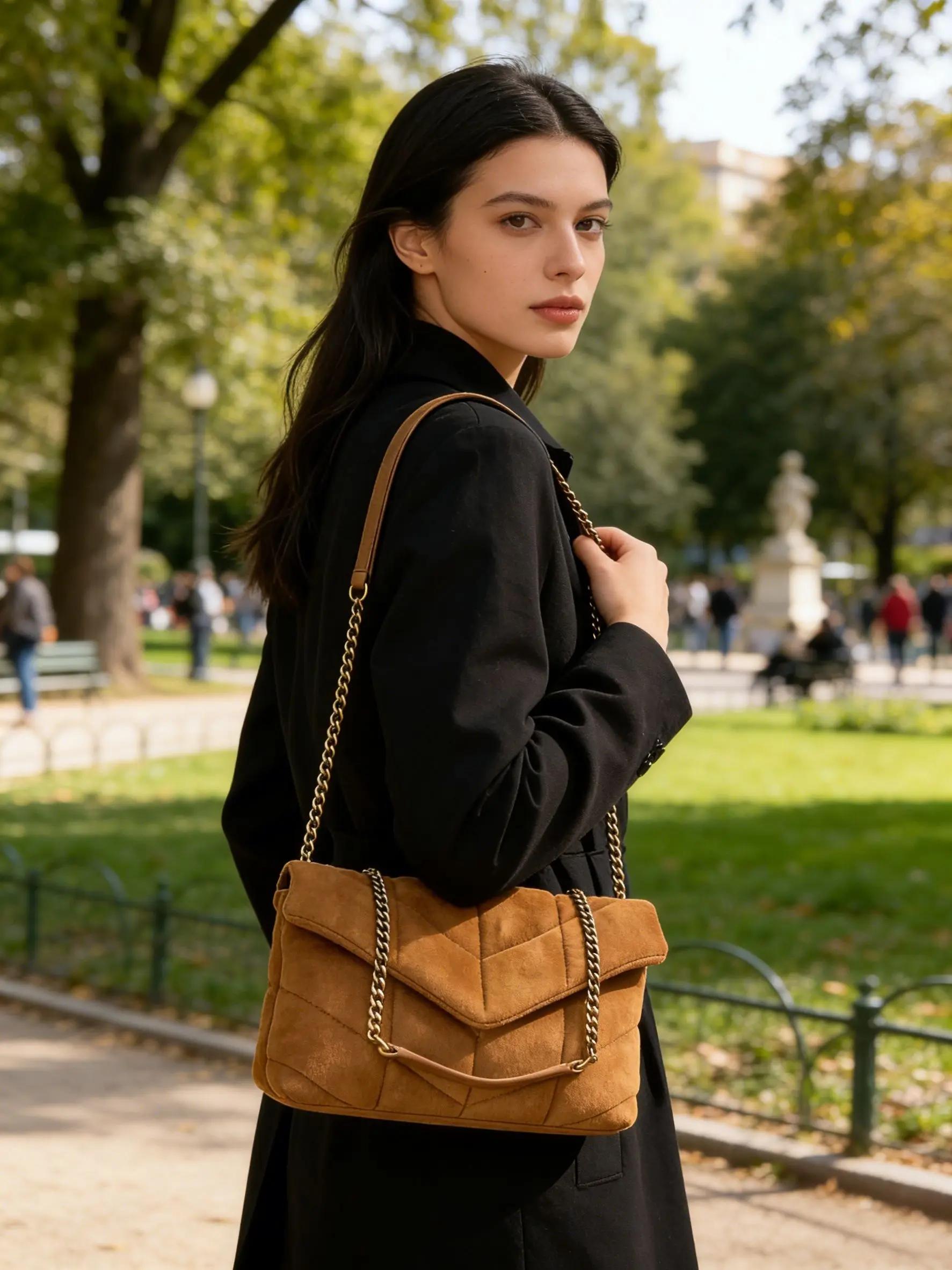 Sacs à bandoulière classiques Boston pour femmes, sacs à main de luxe, sacs à main en cuir véritable