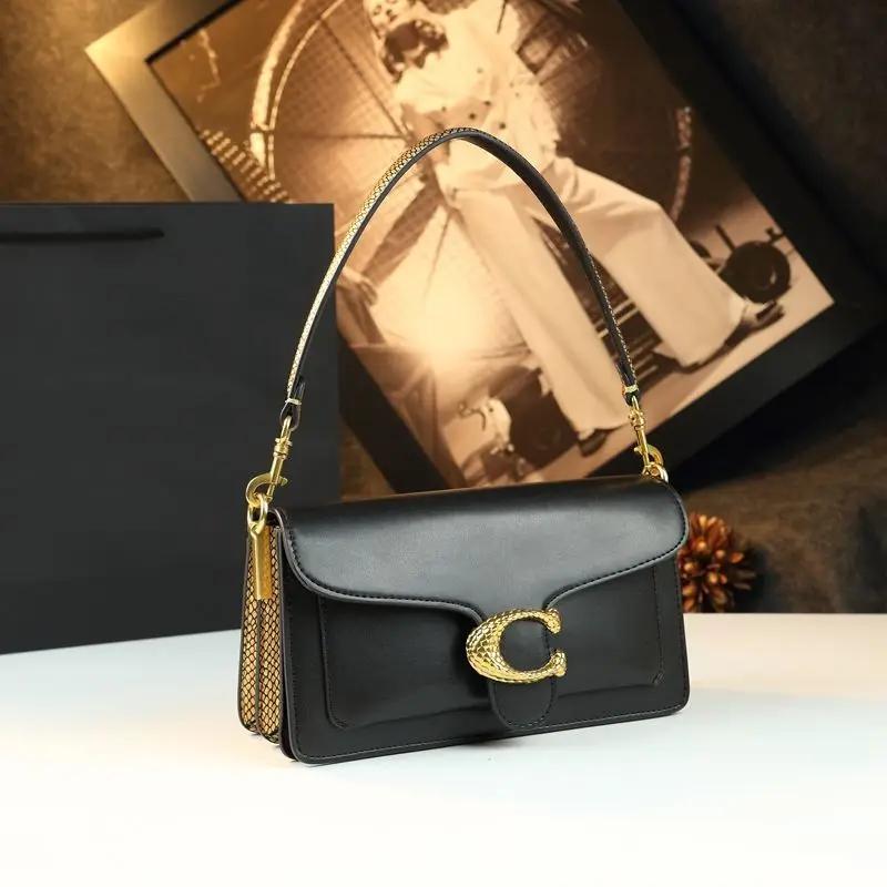 Sac à langer de luxe carré pour femme, grande capacité, sac fourre-tout élégant en cuir, sac à bando