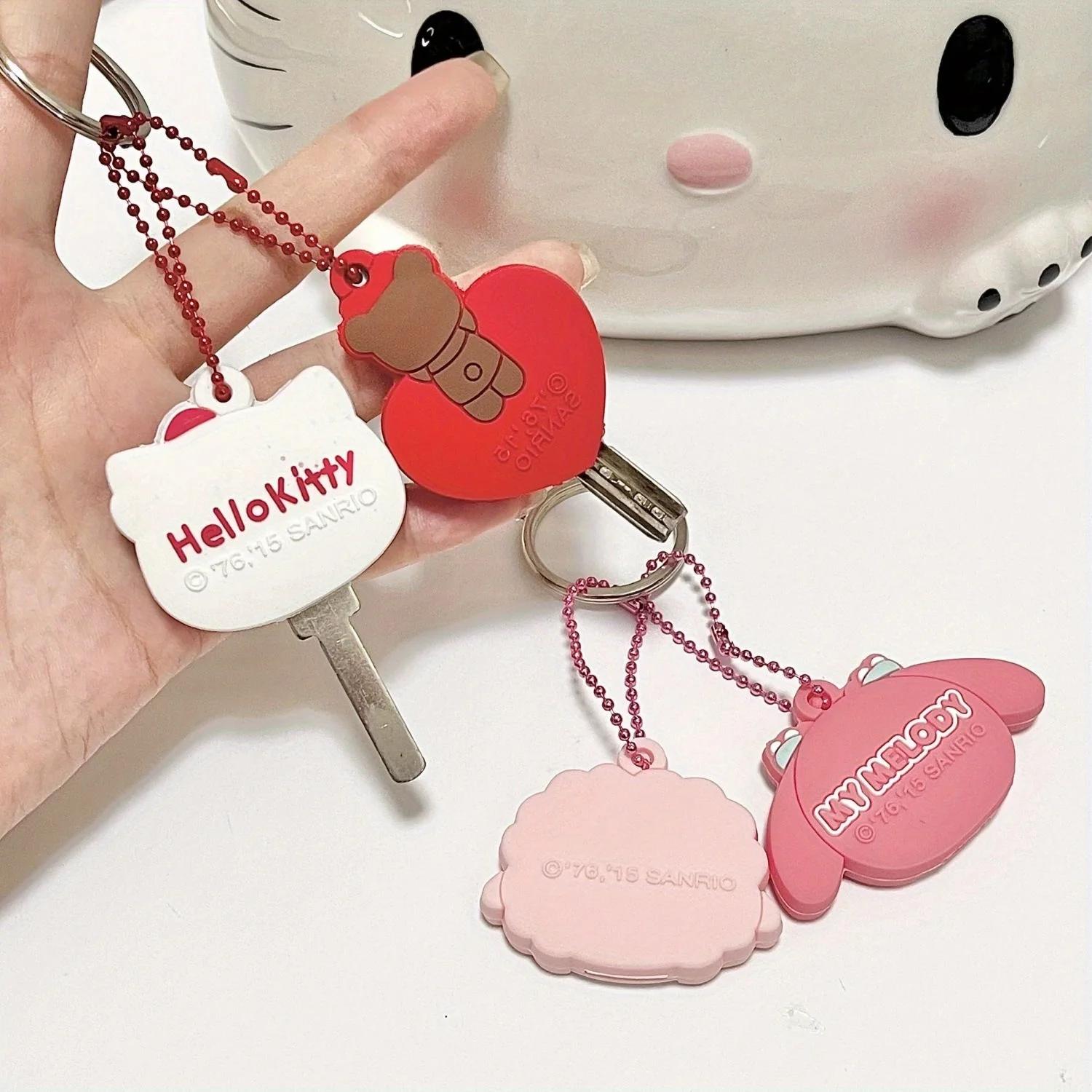 Kawaii Sanrio Hello Kitty Silicone clé Anti-poussière housse de protection dessin animé ma mélodie P