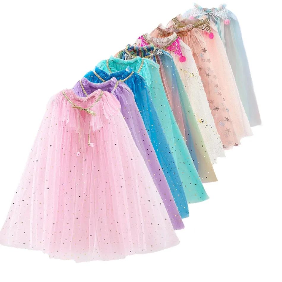 Costume de fille pour enfants, robe élégante, Cape pour enfants, fourniture de fête de noël et d'hal
