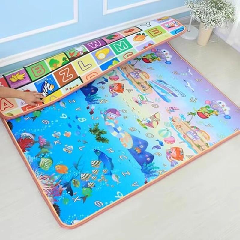 Tapis de jeu enfants 200x180cm épais - Tapis sécurité ramper pliable ami des bébés tapis d'éveil