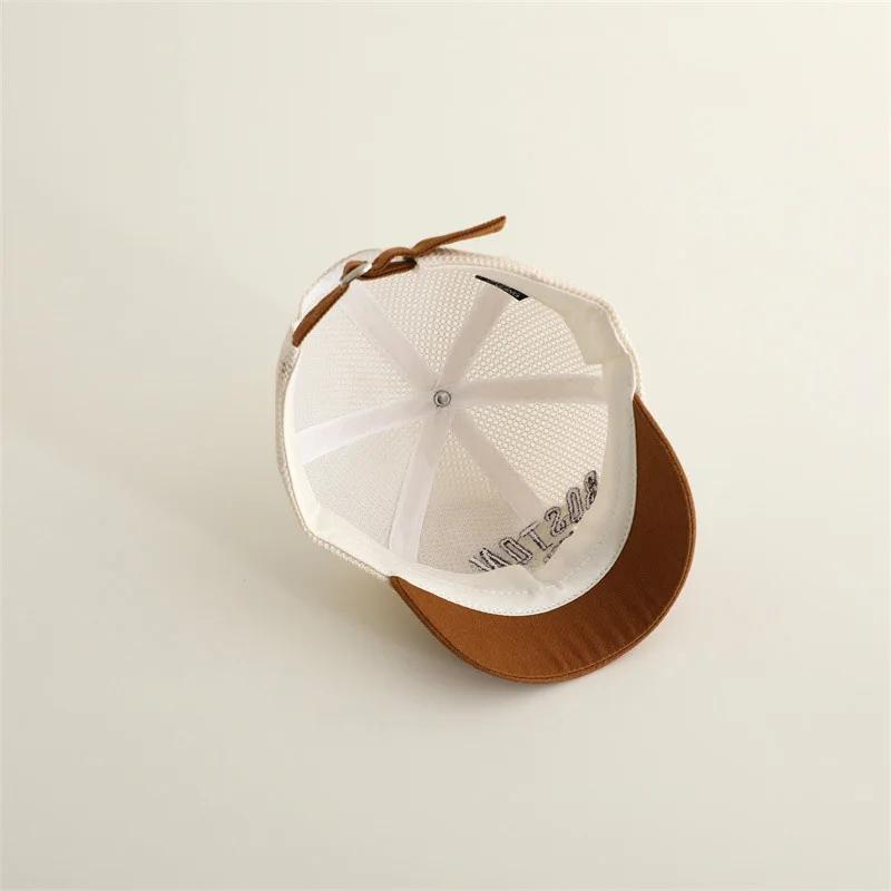 Casquette de baseball brodée pour bébé, respirante en maille, pour l'été, chapeau de soleil pour tou
