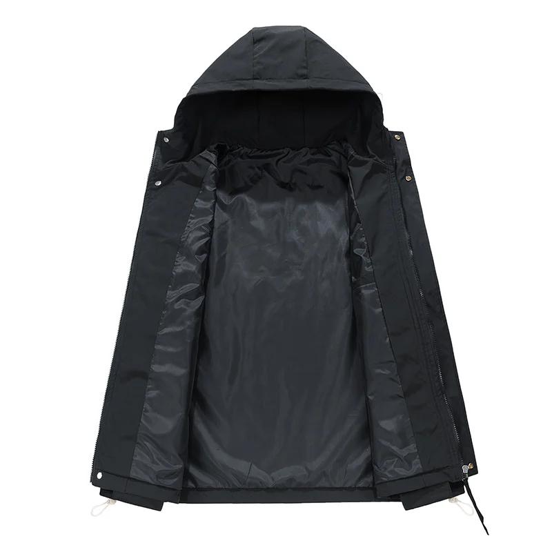 Surdimensionné hommes veste manteaux coupe-vent Trench 6XL 7XL 8XL grande taille à capuche imperméab
