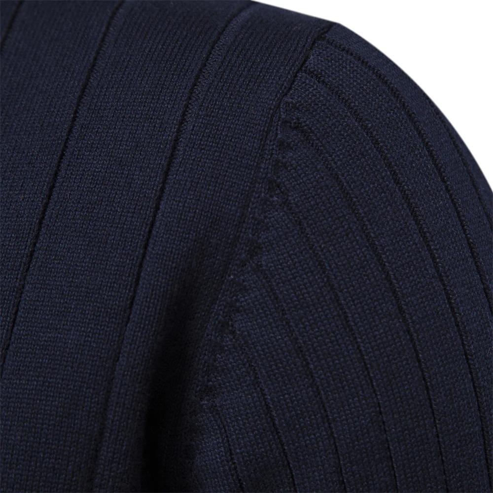 Pull tricoté en coton à col montant pour homme, pull chaud de haute qualité avec fermeture éclair, n