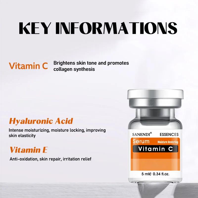Sérum AQUA à l'acide hyaluronique, six peptides, vitamine C, essence sanendi, soin du visage, lissag