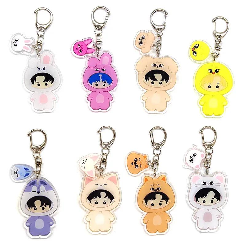 Porte-clés en acrylique KPOP pour les fans, pendentif de sac mignon, accessoires cadeaux, ensemble d