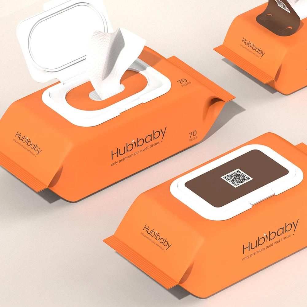 [Hubbybaby] Lingettes humides pour bébés et tout-petits, fabriquées en Corée, épaisses, uniquement d