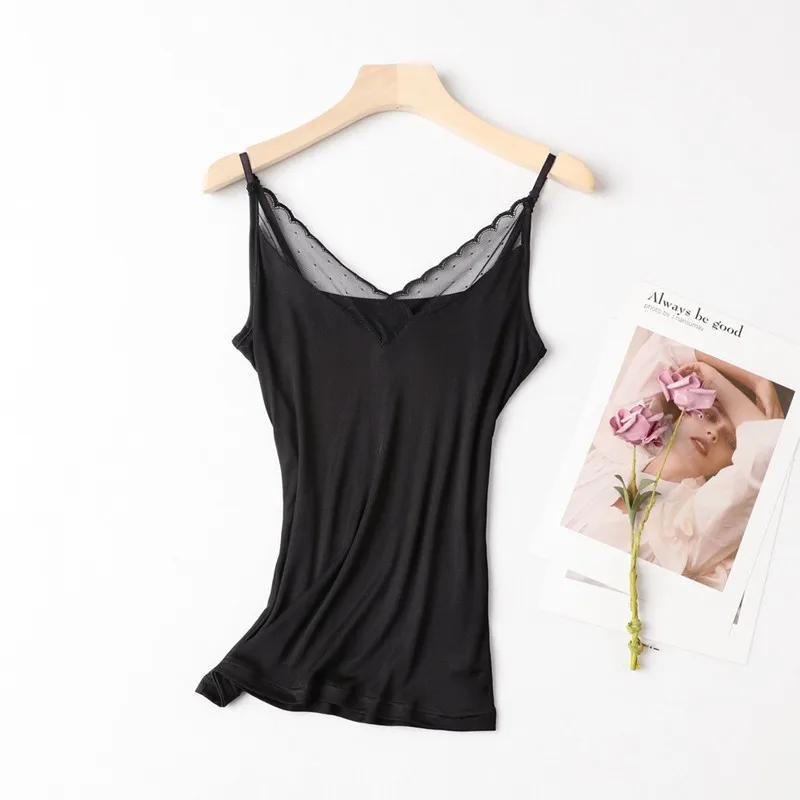 InjStrap Top col en V pour femme, 2023 naturel, mûrier, blanc et noir, glaçure, précieux, caraco en 
