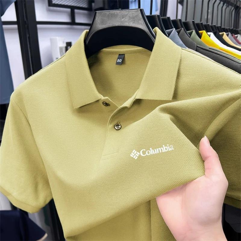 Polo d'été de luxe 100 % coton pour homme, manches courtes, imprimé lettres, 25 couleurs, T-shirt de
