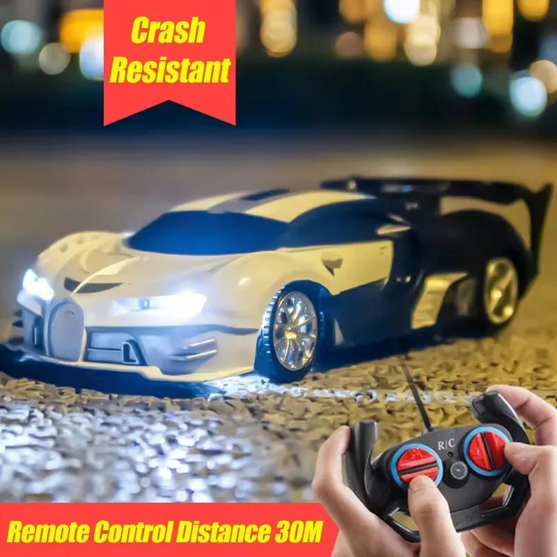 Voiture RC 2.4G 4CH télécommande 1:18 avec lumière LED voitures de sport haute vitesse Radio dérive 