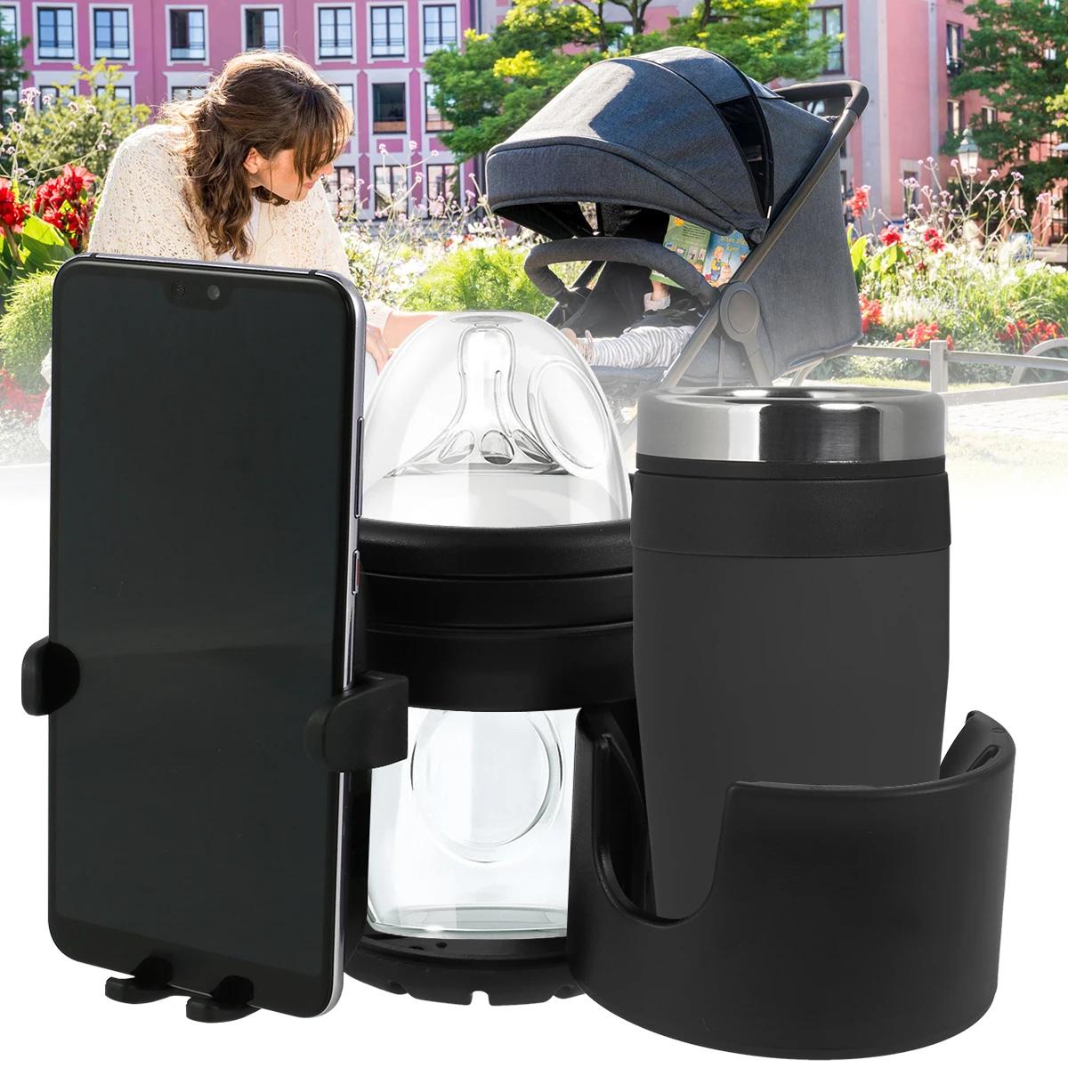 Porte-gobelet universel pour poussette, support de bouteille d'eau 360 °   Support de téléphone rota