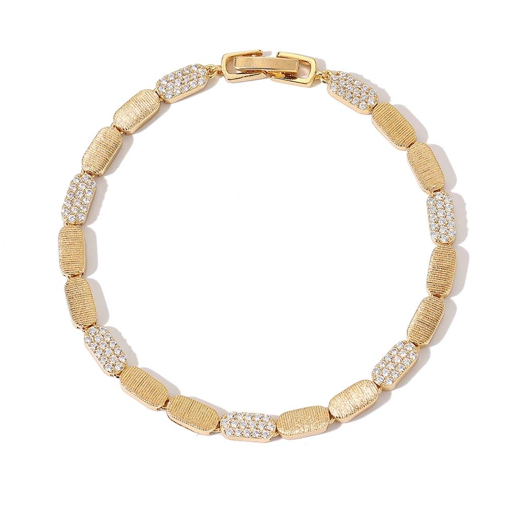 Bracelet de luxe incrusté de Zircon, lumineux et brillant, bijoux pour femmes, cadeau de noël CN8105