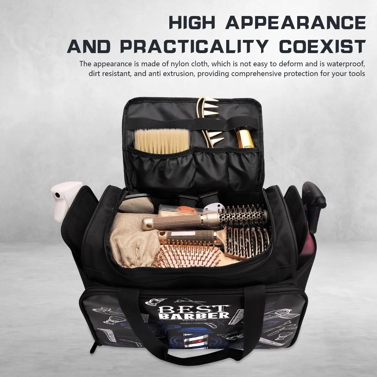 Sac de barbier étanche, trousse de toilette cosmétique, pochette multicouche organisée, idéale pour