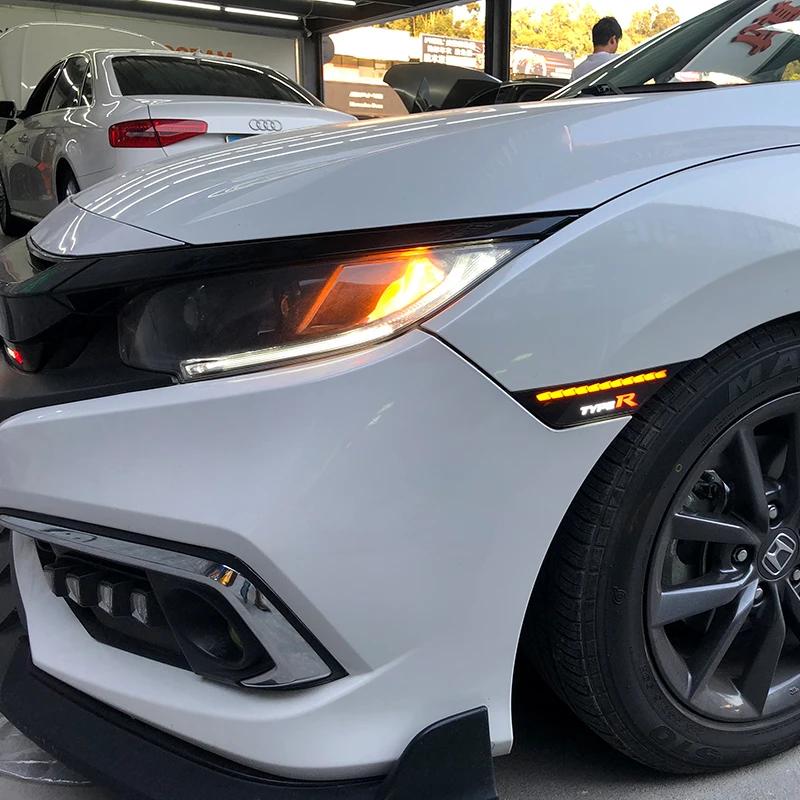 Convient pour 2016-2021 Honda 10e génération Civic hayon Civic berline garde-boue roue sourcil lumiè