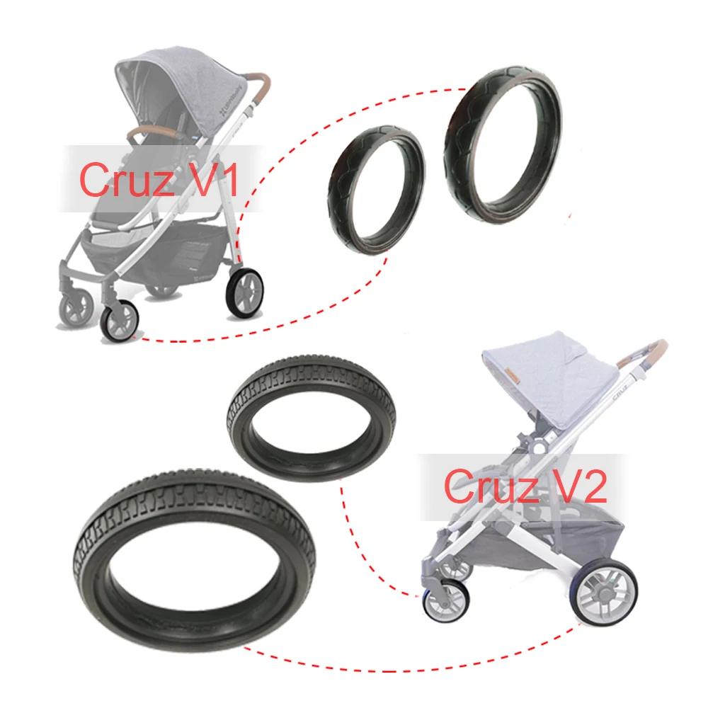 Pneu de roue de poussette chacun pour Uppababy Cruz V1/V2, couverture de pneu avant ou arrière en PU
