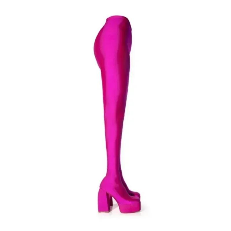 Combinaison élastique imperméable à tête carrée pour la fête de course, bottes de gril, bottes à tal