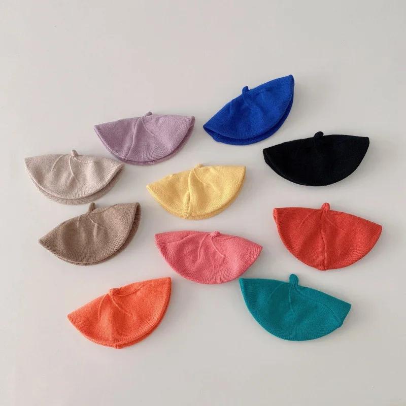 Béret tricoté bébé peintre français automne hiver épais unisexe essentiel berceau nouveau-né