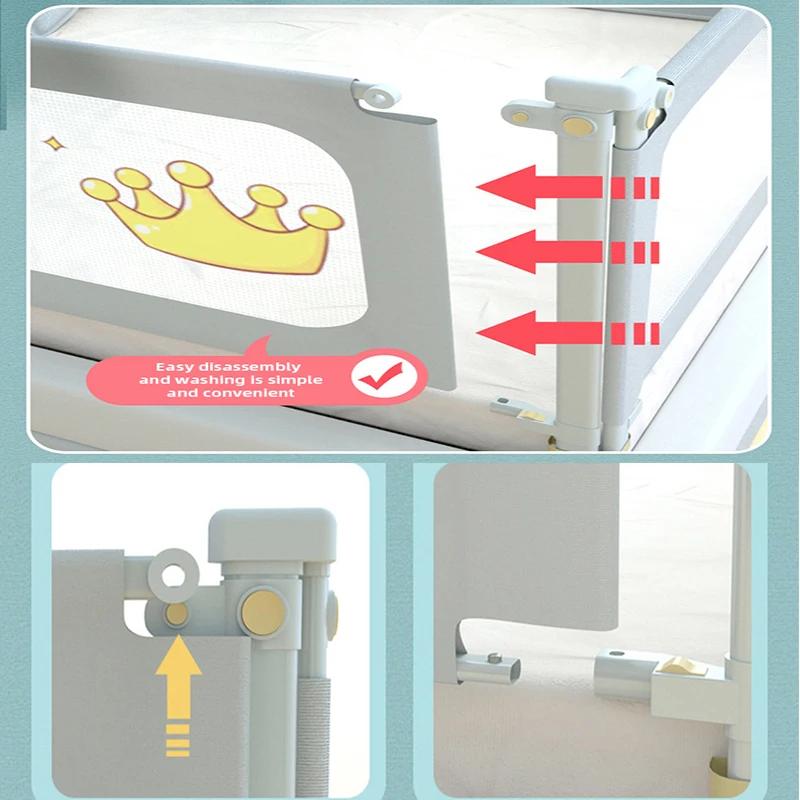 IMBABY Parcs pour Enfants Rail de Sécurité de Lit réglable en Hauteur pour Enfants Parc 0-6Y Bébés C