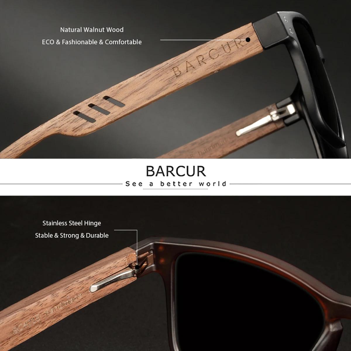 BARCUR Lunettes de soleil de style professionnel simples et confortables, classiques et polyvalentes