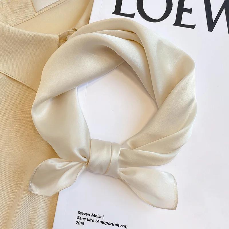 Écharpe 100% soie Bandana femmes foulards carrés foulard mûrier printemps mode luxe haute qualité ba