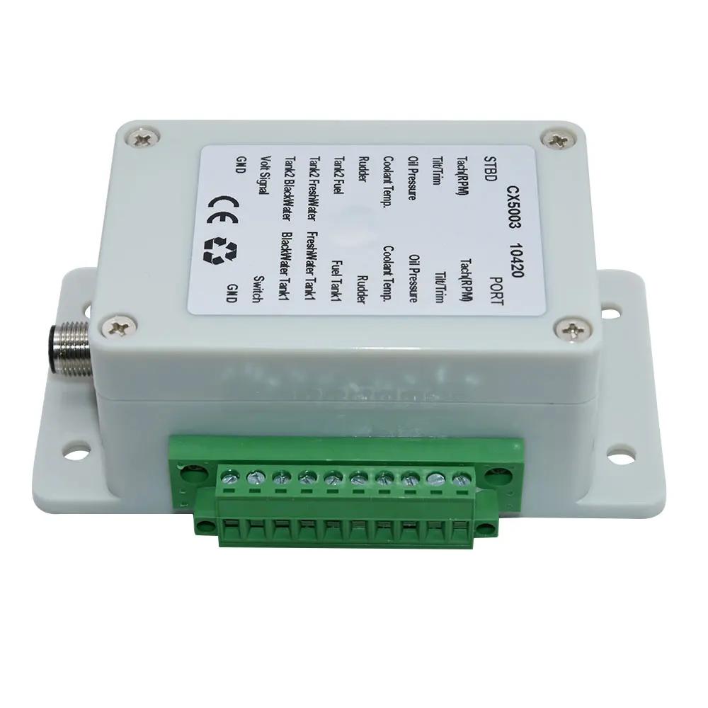Le convertisseur multifonction NMEA 2000 connecte jusqu'à 18 capteurs 0-190 ohm CX5003 convertisseur