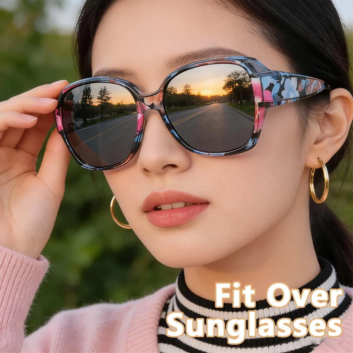 Lunettes de soleil polarisées 1/2/3 pièces à porter par-dessus les lunettes pour hommes et femmes, l