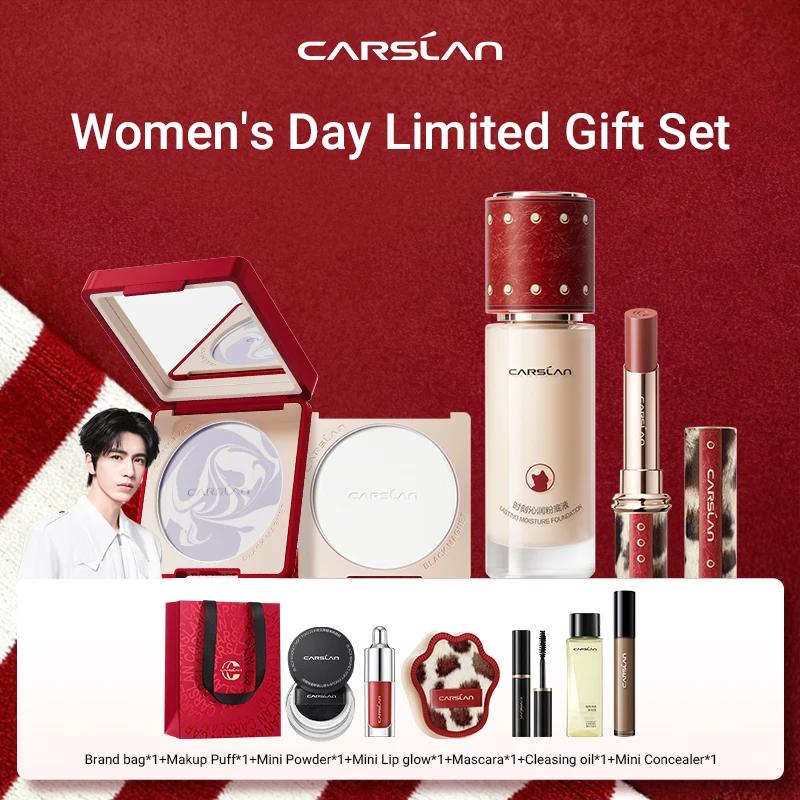 CARSLAN 2026 Édition Limitée Journée de la Femme : Poudre Compacte Fixatrice, Fond de Teint Liquide,