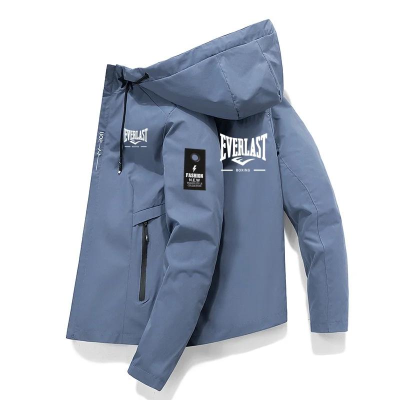 Nouvelle veste coupe-vent pour homme 2026, veste de baseball à capuche zippée, veste décontractée po
