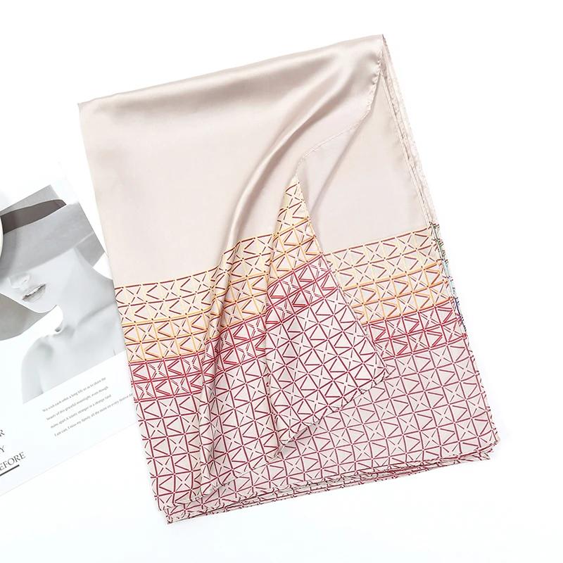 Foulard Carré en Soie Imprimée pour Femme, Design Luxueux, Châle Grande Taille, Bandeau Valide ens, 