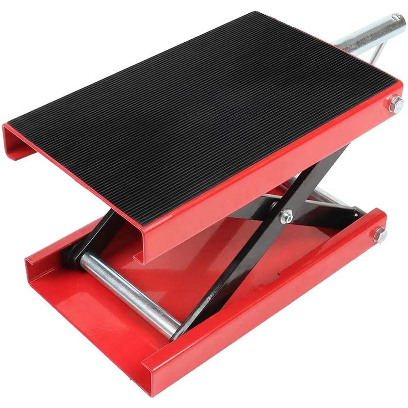 Cric de moto 500 kg 1100 lbs, élévateur à ciseaux central, adapté aux motos, vélos, VTT, support de 