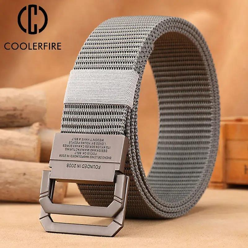 Hommes ceinture en Nylon sangle tissu tactique armée toile décontracté mode luxe concepteur jean cei