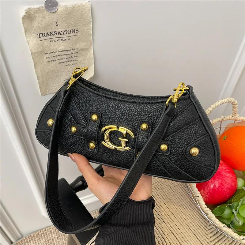 Sac à main pour femme de créateur célèbre, sac à bandoulière en cuir, marque de luxe, style classiqu